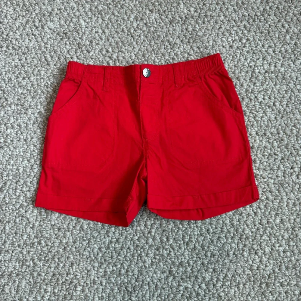 365 Kids‎ by Genuine Kids Red Cotton Shorts Size 7 Elastic Waist